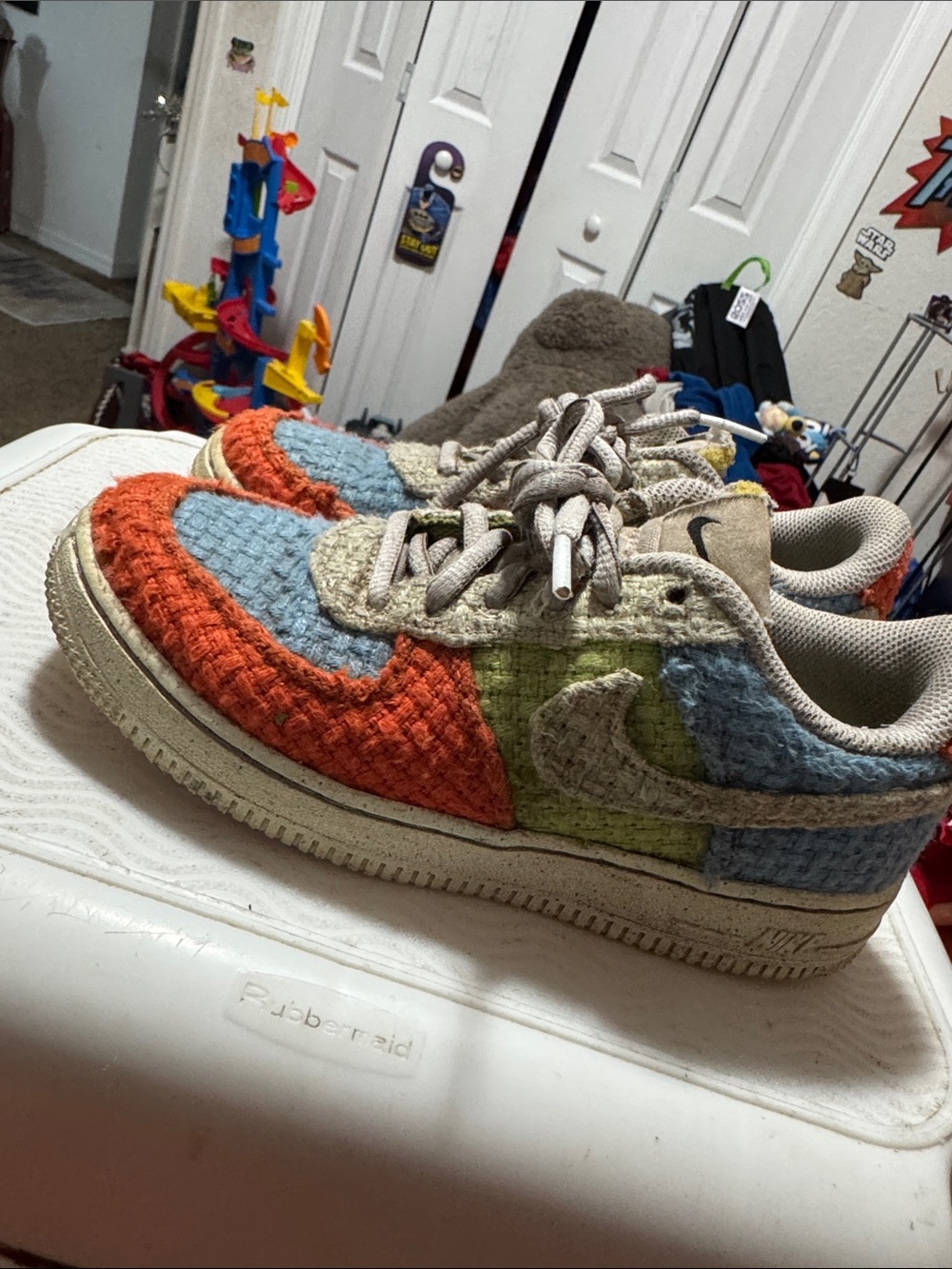 Nike Kids Multicolor Woven Low-Top Sneakers